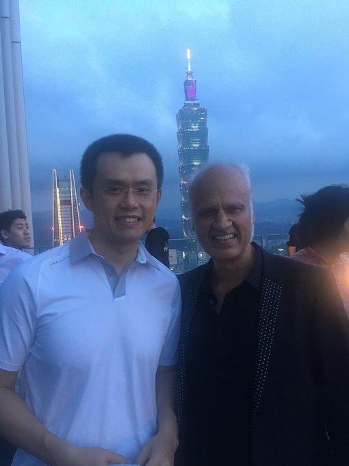 Riaz Mehta and CZ Binance